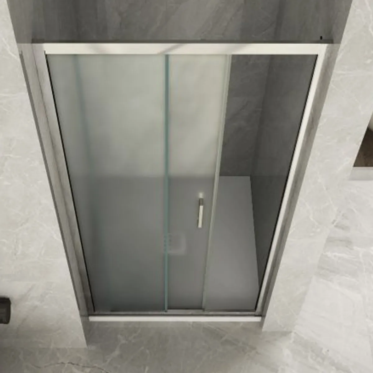 Schiebeduschtür für Nische 6 mm matt – echt