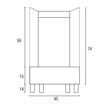 Meuble de lavage 50x45 blanc mat avec coussinet abs