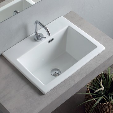 Lavabo lavatoio in ceramica Rio 60x50