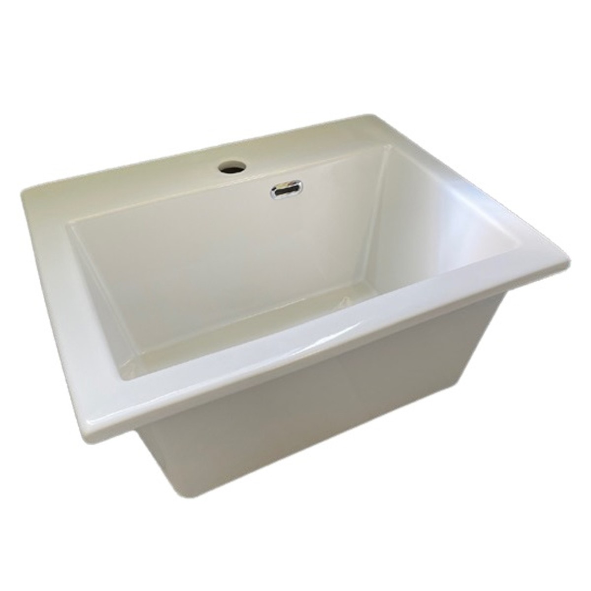 Lavabo suspendu en céramique 50X40 suspendu sans essoreur, baignoire pleine