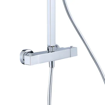 Colonne de douche thermostatique chromée 25x25 pomme de douche POIANA