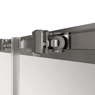 Cabine de douche double face avec profilés cristal chromé LAGOA 6 mm