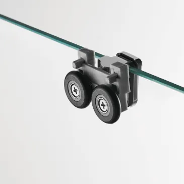 Cabine de douche d'angle mate 2 côtés coulissants H195cm 8mm AKTUAL FROST