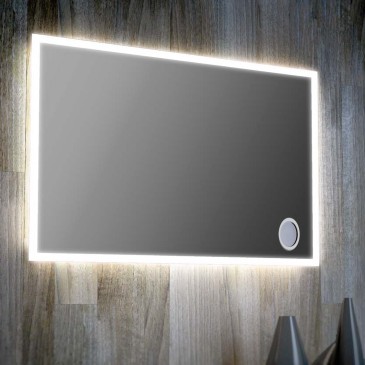 Hintergrundbeleuchteter LED-Spiegel mit 2-facher Vergrößerung | Mondialshop