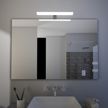 Badezimmerspiegel mit umkehrbarer rechteckiger Lampe CEBU