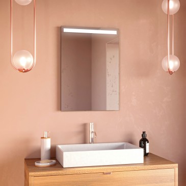 Dora - Specchio da bagno retroilluminato strip Led IP44