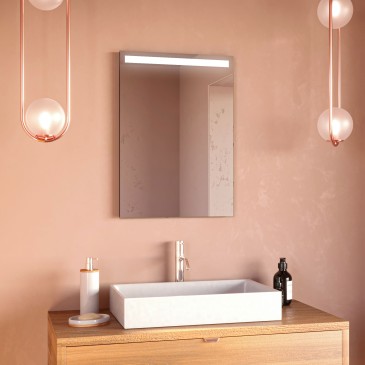GEIGOR Badezimmerspiegel mit LED-Streifen und Hintergrundbeleuchtung