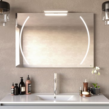 Von hinten beleuchteter Badezimmerspiegel mit SCREAM LED-Lampe