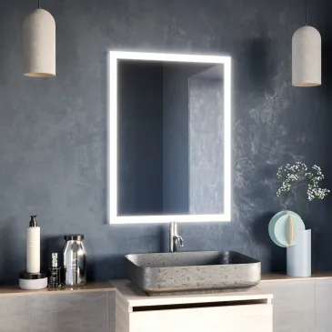 Miroir de salle de bain réversible rétroéclairé par LED | Mondialshop