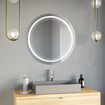 Miroir rond LED Moonlight | Mondialshop