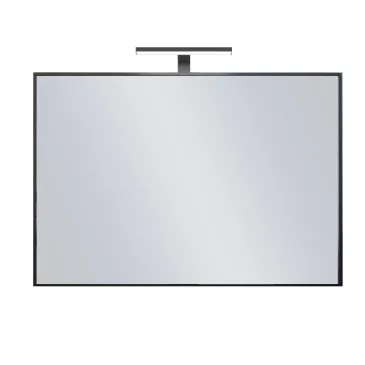 Miroir de salle de bain LED avec cadre noir | Mondialshop