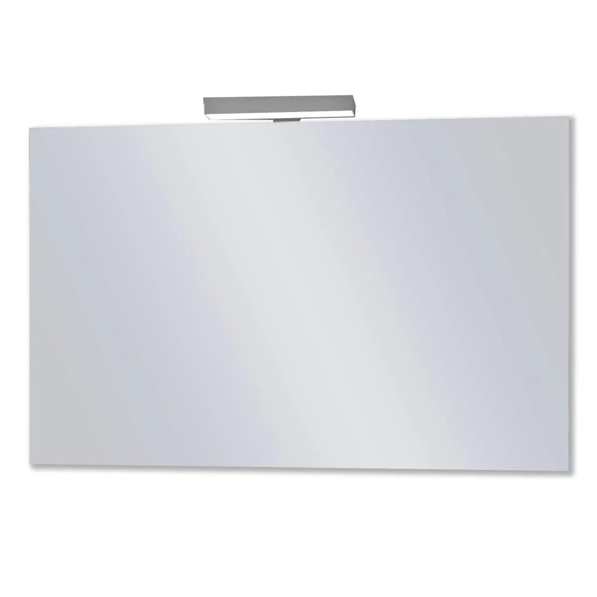 Rechteckiger Spiegel mit LAMPO LED-Lampe