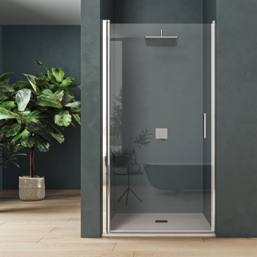 Porte de douche en cristal pour niche 190 verre hauteur 6 mm