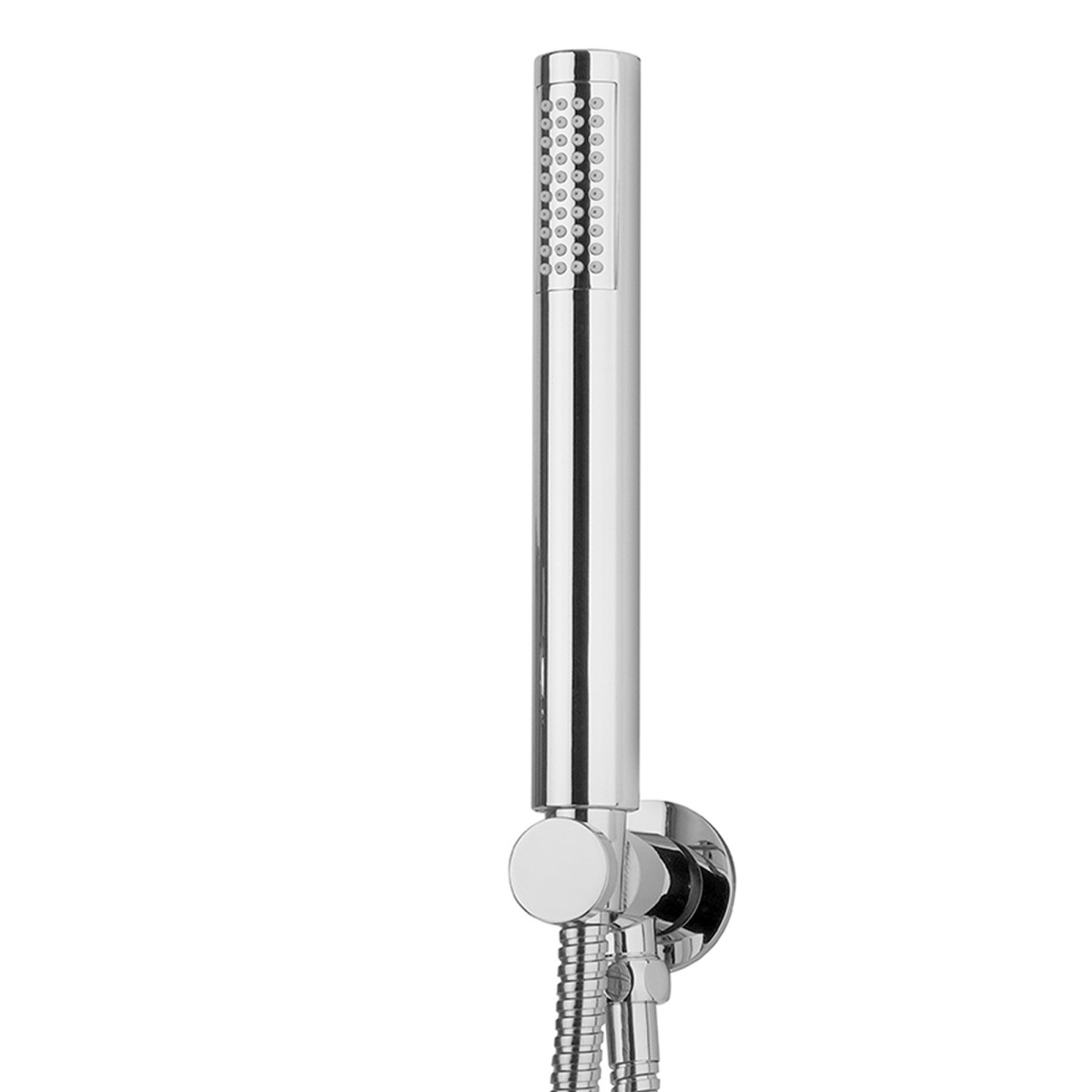 Ensemble de douche avec pomme de douche fine en acier et douchette à main BOLD-R en laiton