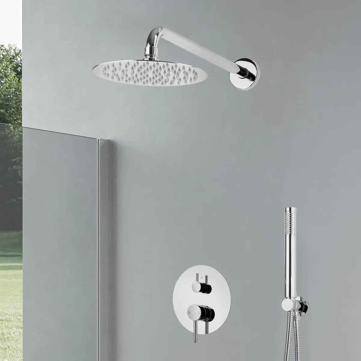 BOLD-R Einbau-Duschset mit Edelstahl-Duschkopf | Mondialshop