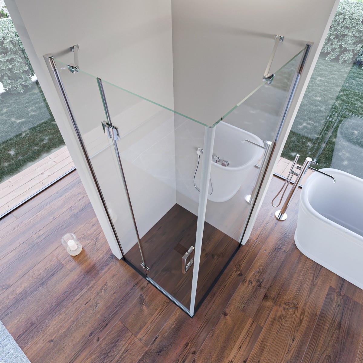 Cabine de douche Regina à 2 portes, H195 cm | Mondialshop