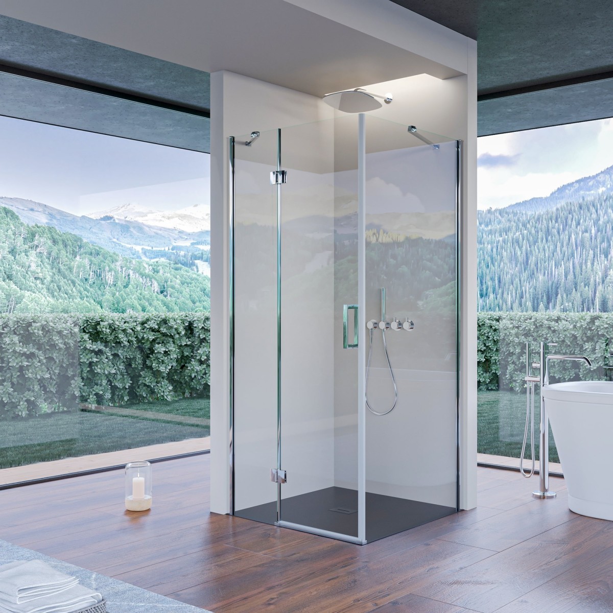 Cabine de douche Regina à 2 portes, H195 cm | Mondialshop