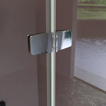 Porte de douche pliante anticalcaire REA H195 avec soufflet