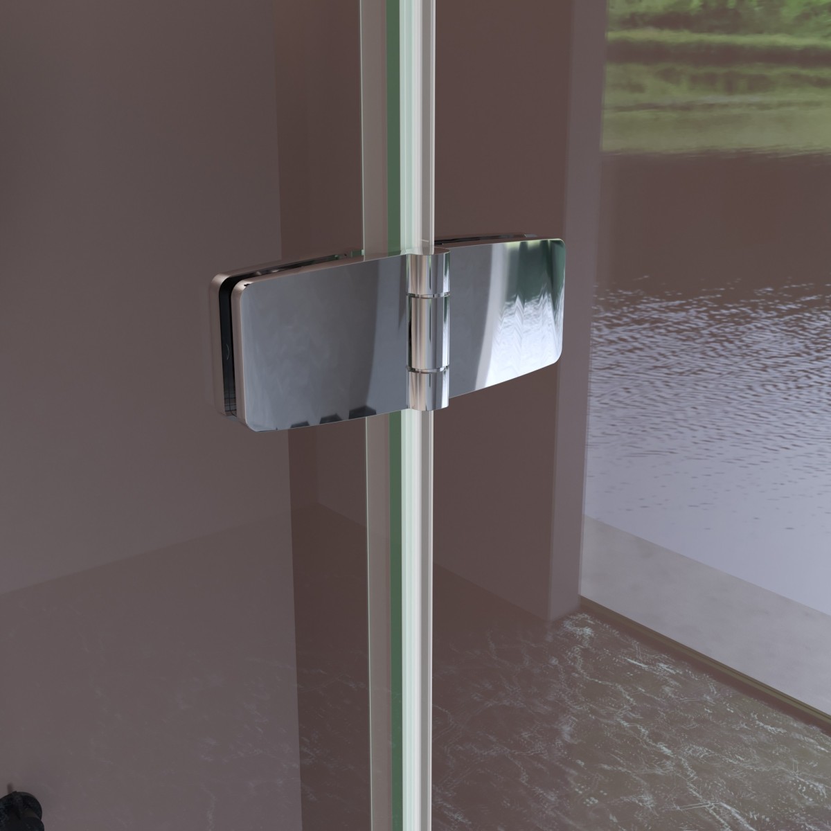 Porta doccia pieghevole nicchia soffietto H195 anticalcare REA