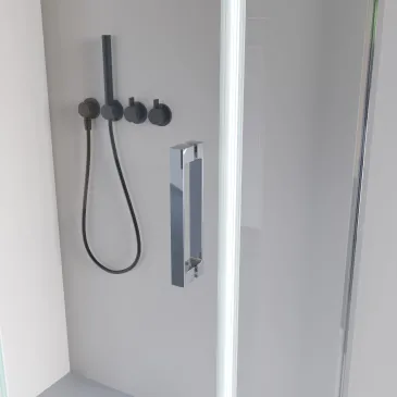 Porte de douche pliante transparente double face H195 REA