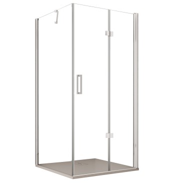 Porte de douche pliante transparente double face H195 REA