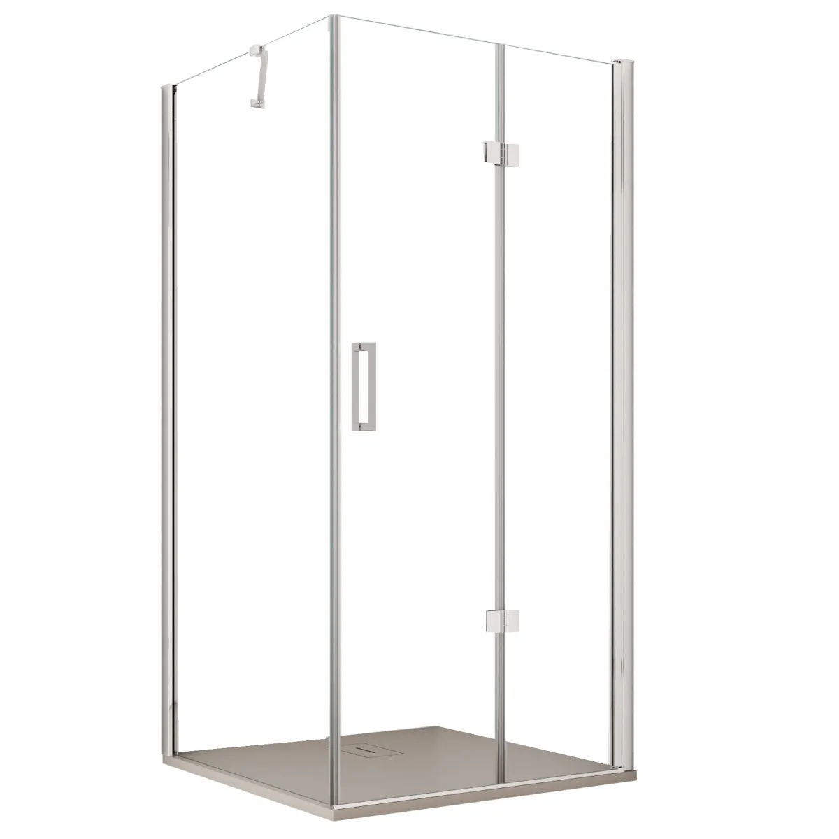 Porte de douche pliante double face transparente H195 REA