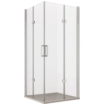 Cabine de douche pliante transparente REA à deux côtés, H195, anticalcaire