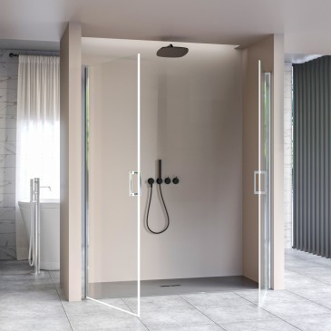 Porte de douche à ouverture...