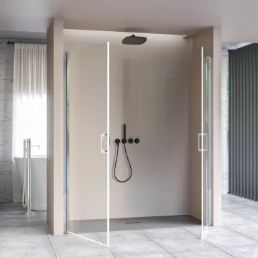 Porte de douche à ouverture...