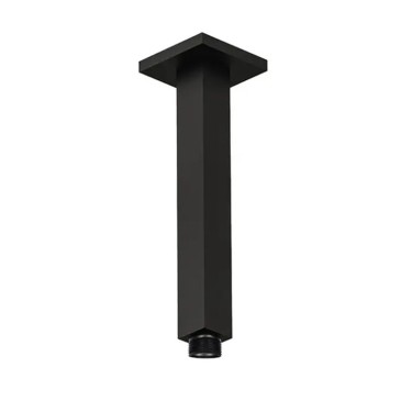 Braccio Doccia a Soffitto Nero 20cm
