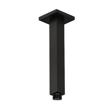 Bras de douche de plafond carré noir 20 cm | Mondialshop