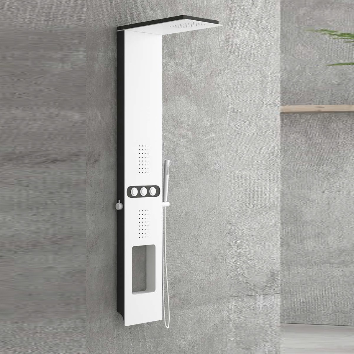Pannello idromassaggio bianco Karag A7118 installato in...