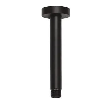 Braccio doccia a soffitto nero quadrato 20cm