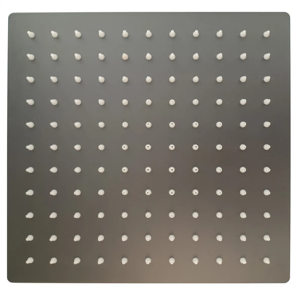 Soffione doccia quadrato 25 x 25 in acciaio inox Nero Opaco