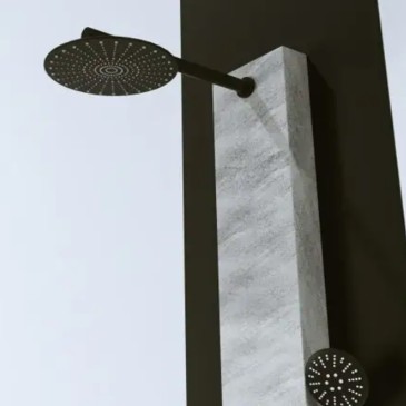 Hydromassage-Duschsäule GREY CARTOON mit Steineffekt