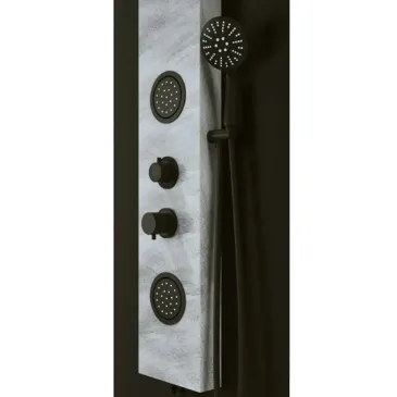 Hydromassage-Duschsäule GREY CARTOON mit Steineffekt