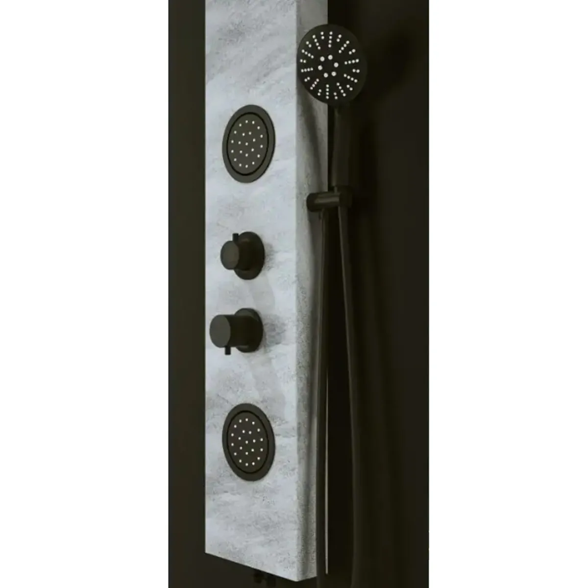 Hydromassage-Duschsäule GREY CARTOON mit Steineffekt