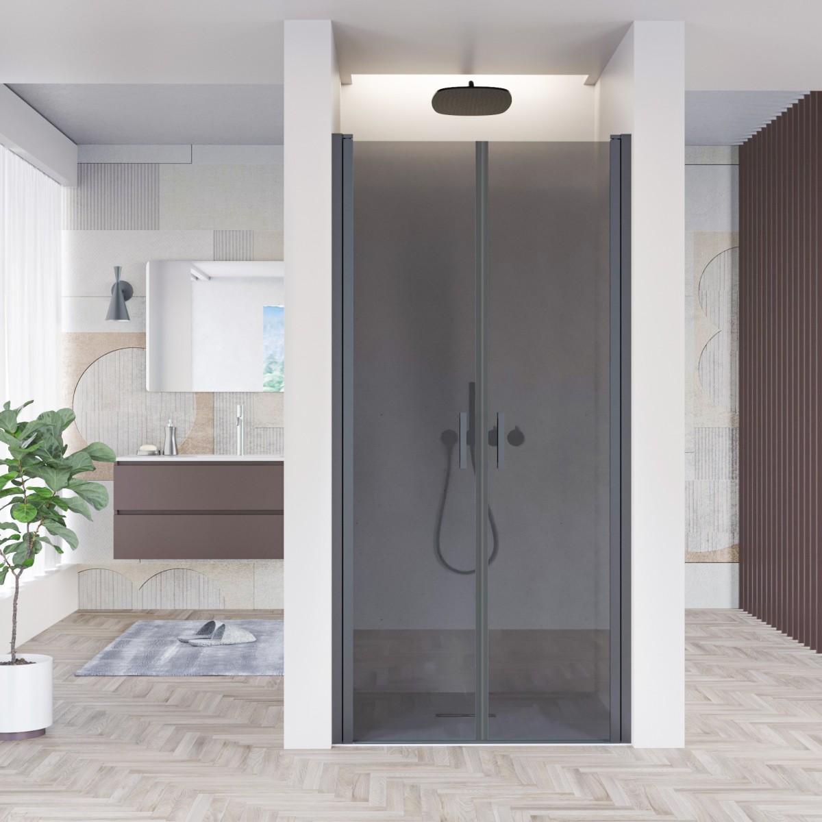 Lacus Giglio Evo Grigio porta doccia saloon