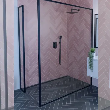 Kit doccia Nero da incasso con Soffione 25x25 | TBOL