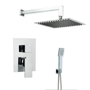 Einbau-Duschset aus Chrom mit 25x25-Duschkopf | Mondialshop