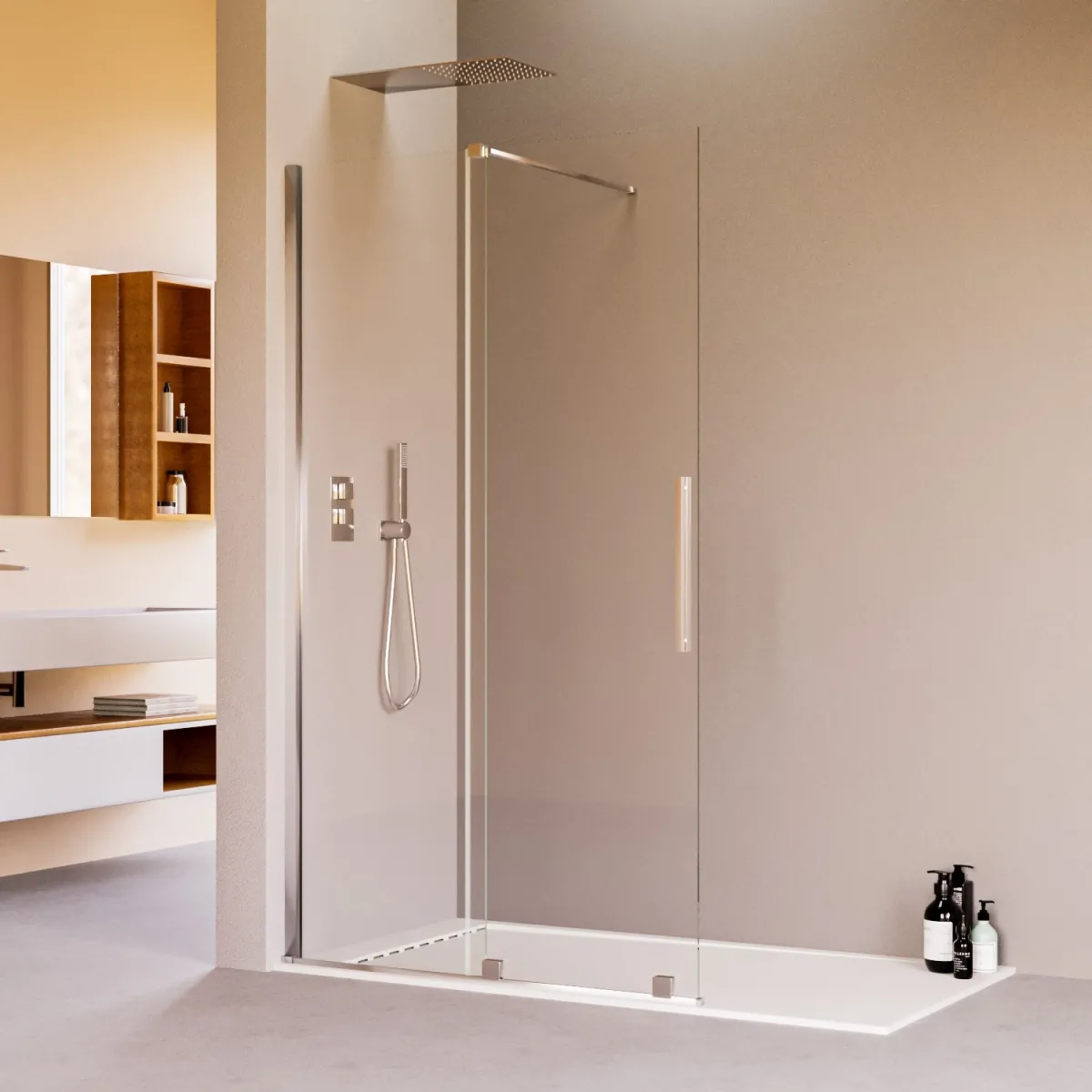 Begehbare Duschkabine mit Schiebetür H200 BRENTA