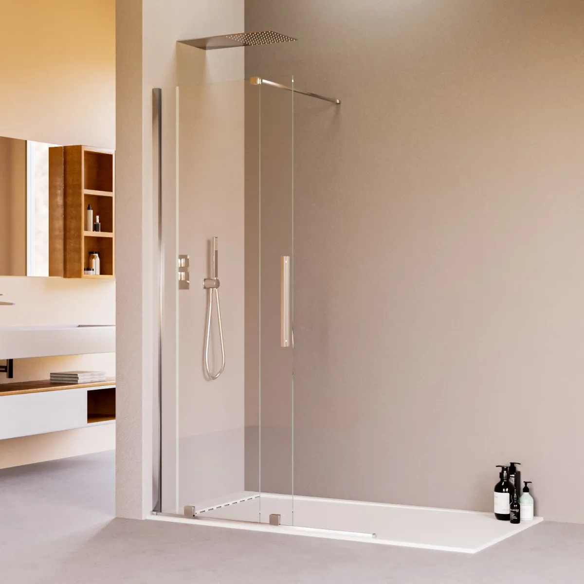 Begehbare Duschkabine mit Schiebetür H200 BRENTA