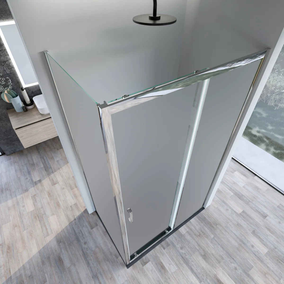 Cabine de douche coulissante double face Agata | Mondialshop
