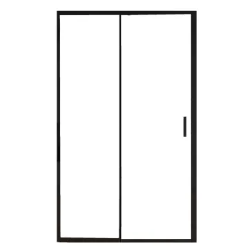 Porta doccia scorrevole nera