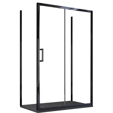 Cabine de douche à 3 côtés avec porte coulissante H195 AGATA