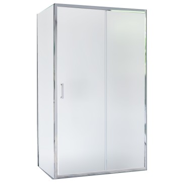 Cabine de douche 2 côtés avec porte coulissante mate H195 AGATA