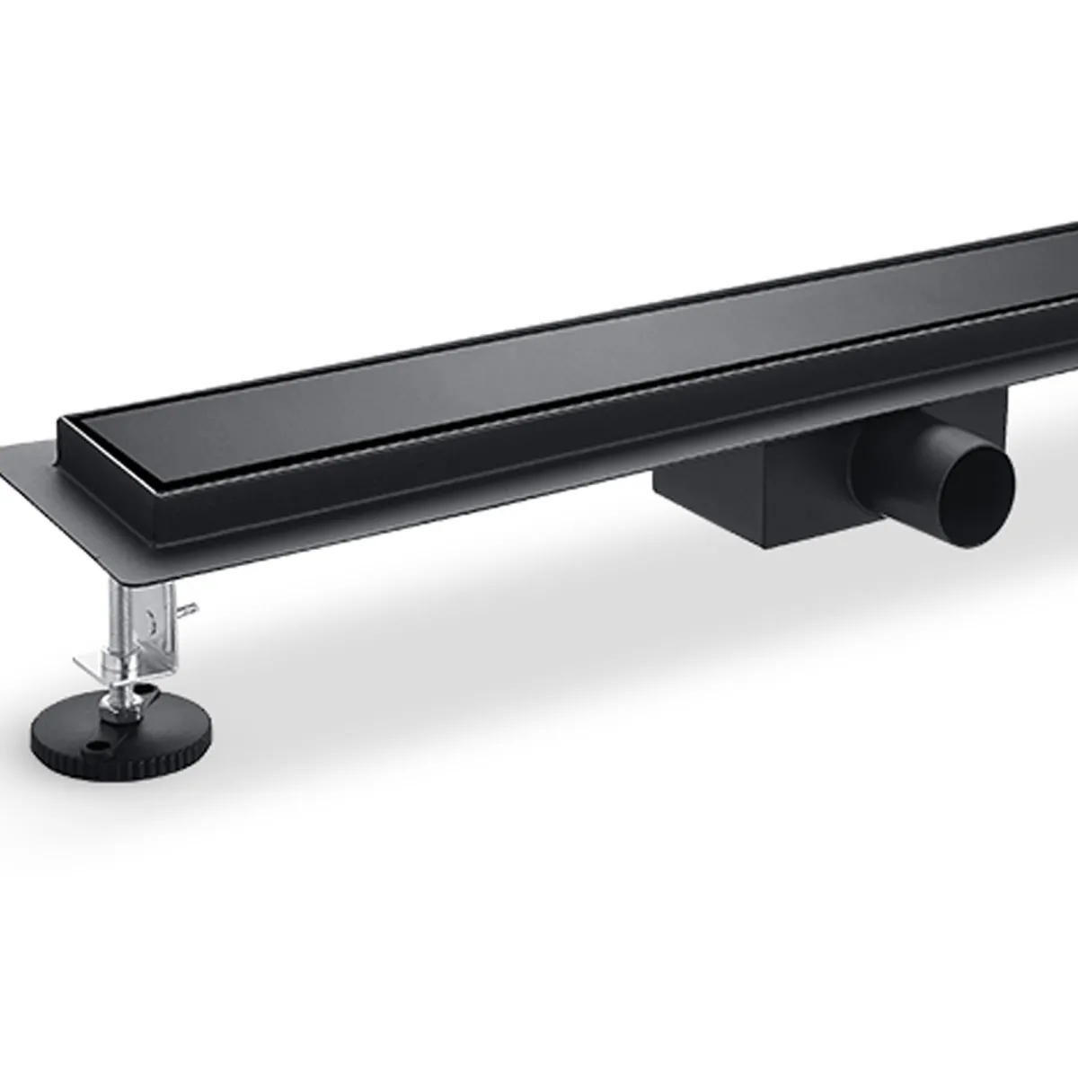 Caniveau de douche Sol à carreler noir ou inox