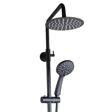 Colonna doccia nera POP telescopica con soffione 20cm | Mondilalshop