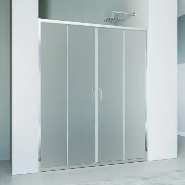 Porta doccia apertura scorrevole opaca ingresso centrale H195 AGATA