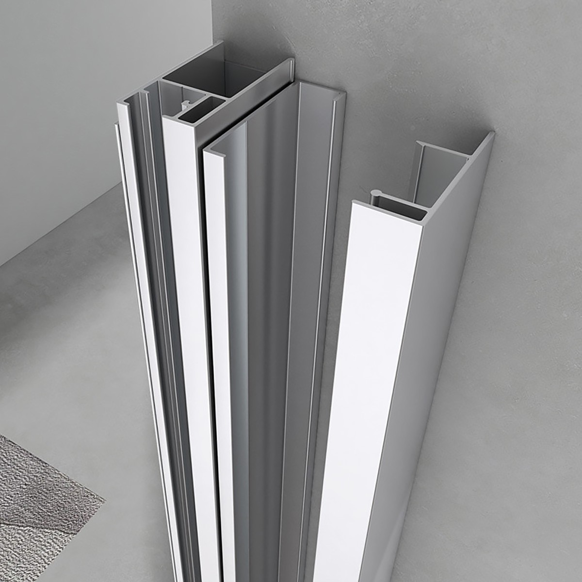 Porte de douche en niche 2 portes coulissantes 130140150160170 Transparent h195 6mm